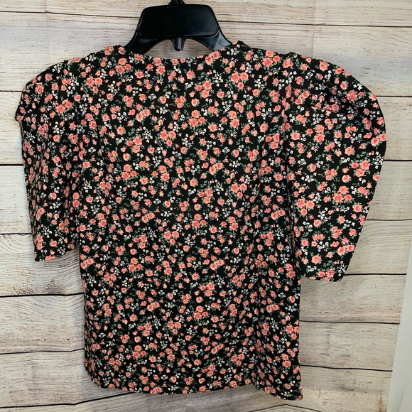 Forever 21 Floral Half-Sleeve Crop Top - Picture 4 of 4